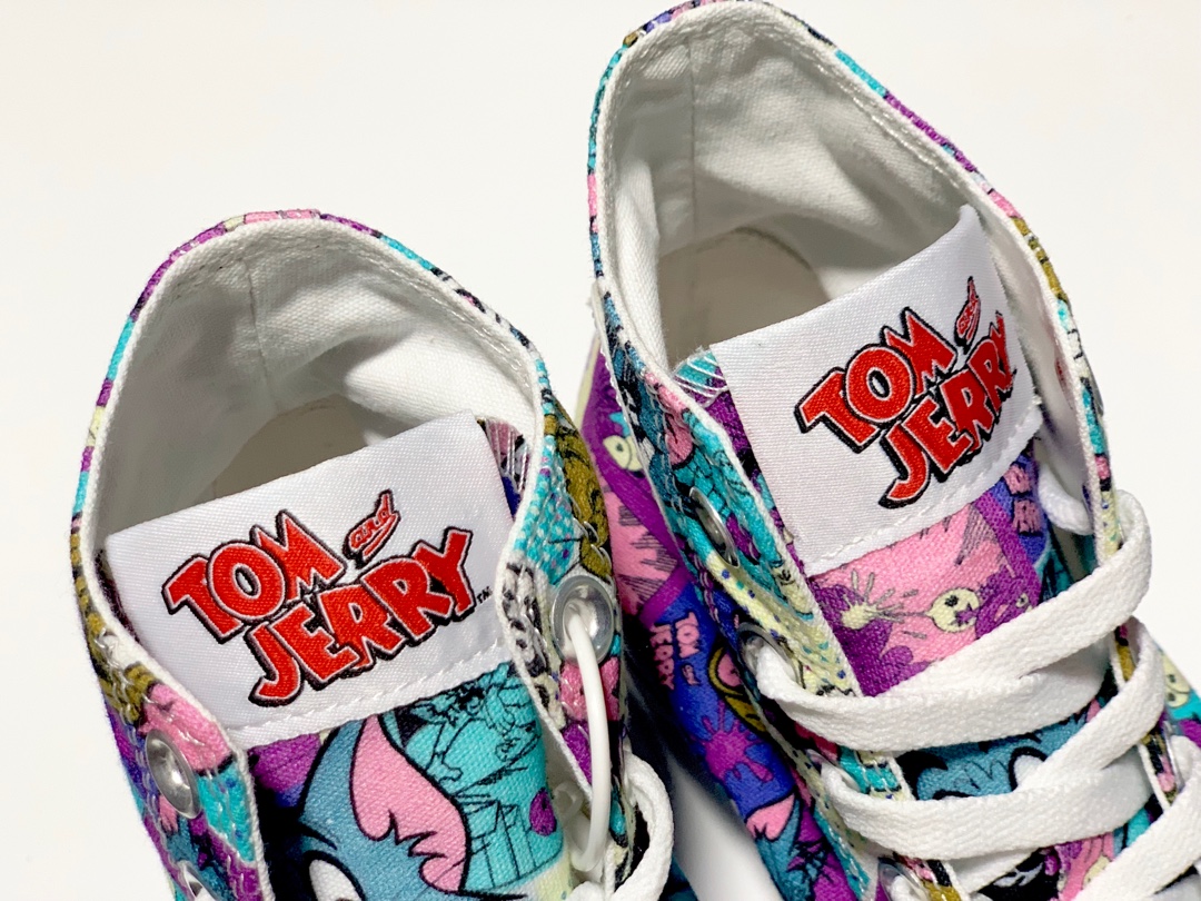 150Tom Jerry × Converse 匡威 All Star 推出猫和老鼠 汤姆杰瑞 联名系列 帆布高帮休闲板鞋