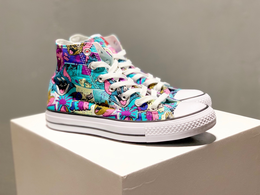 150Tom Jerry × Converse 匡威 All Star 推出猫和老鼠 汤姆杰瑞 联名系列 帆布高帮休闲板鞋