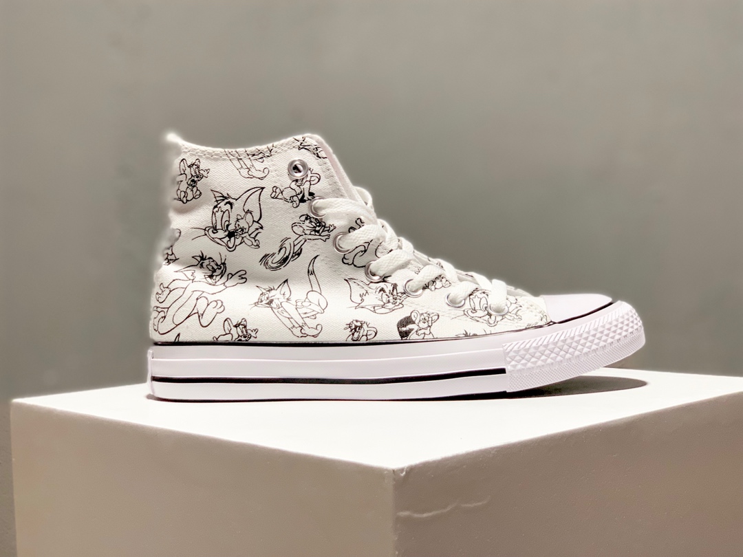 190Converse/匡威 Chuck Taylor All Star 1970 Hi”Tom & Jerry”联名高帮滑板鞋/经典动画片《汤姆猫与杰利鼠》60周年纪念版