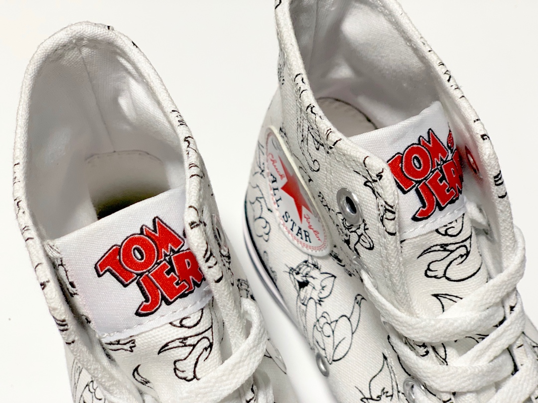 190Converse/匡威 Chuck Taylor All Star 1970 Hi”Tom & Jerry”联名高帮滑板鞋/经典动画片《汤姆猫与杰利鼠》60周年纪念版