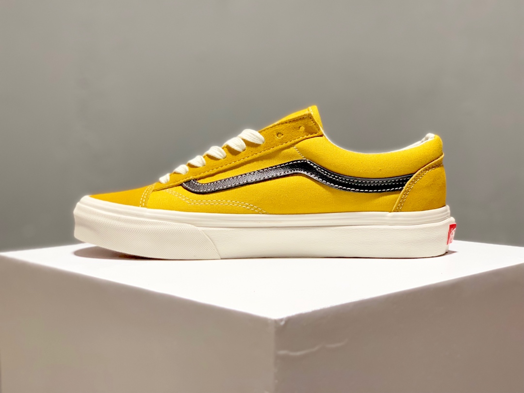 170万斯 Vans Vault OG Style 36 LX 高端支线滑板鞋男女鞋 黑黄 李小龙货号：VN0A4BVEN8K/EVZ5