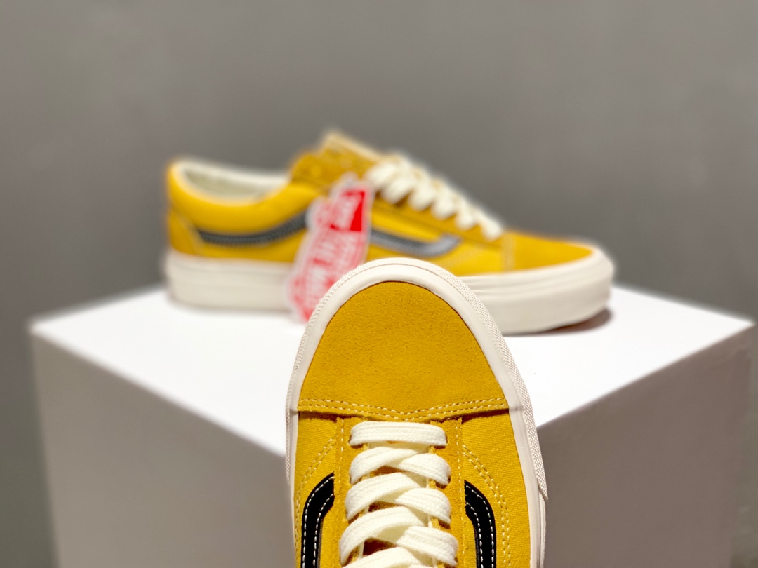 170万斯 Vans Vault OG Style 36 LX 高端支线滑板鞋男女鞋 黑黄 李小龙货号：VN0A4BVEN8K/EVZ5