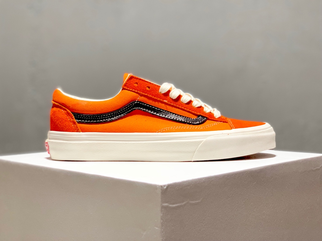 170万斯 Vans Vault OG Style 36 LX 高端支线滑板鞋男女鞋 黑橘 黑橙货号：VN0A4BVEN8K/EVZ5