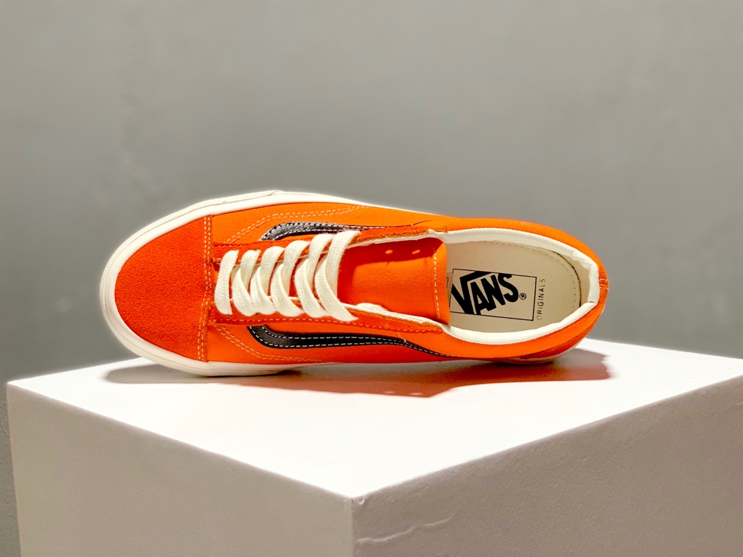 170万斯 Vans Vault OG Style 36 LX 高端支线滑板鞋男女鞋 黑橘 黑橙货号：VN0A4BVEN8K/EVZ5