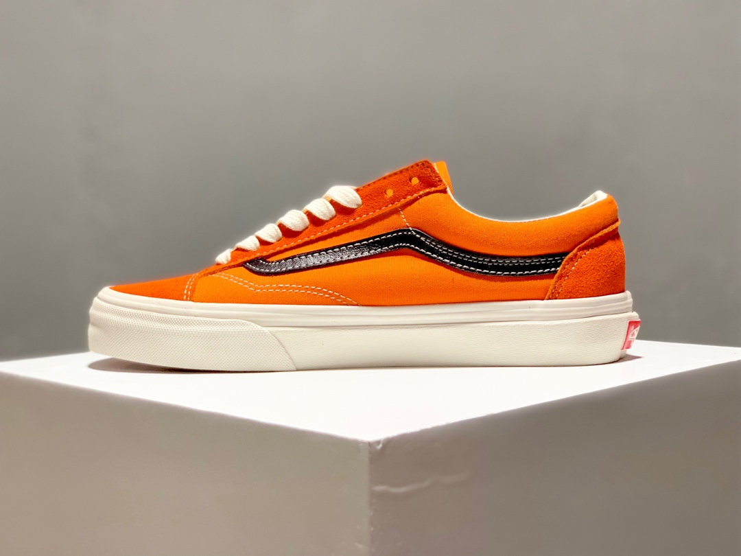 170万斯 Vans Vault OG Style 36 LX 高端支线滑板鞋男女鞋 黑橘 黑橙货号：VN0A4BVEN8K/EVZ5