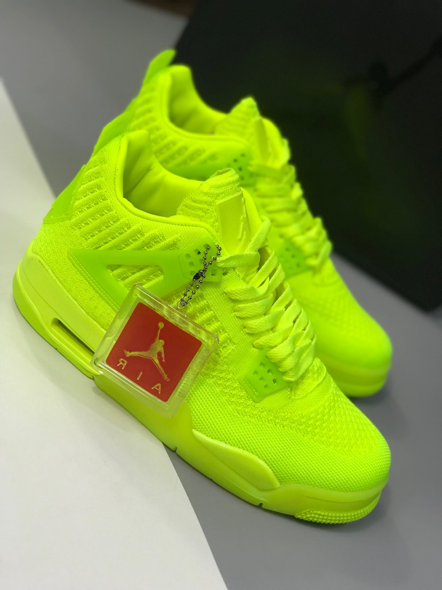 220莞产外贸订单 性价比版本Air Jordan 4 Flyknit ”Hyper Royal”果冻编织绿全 Flyknit