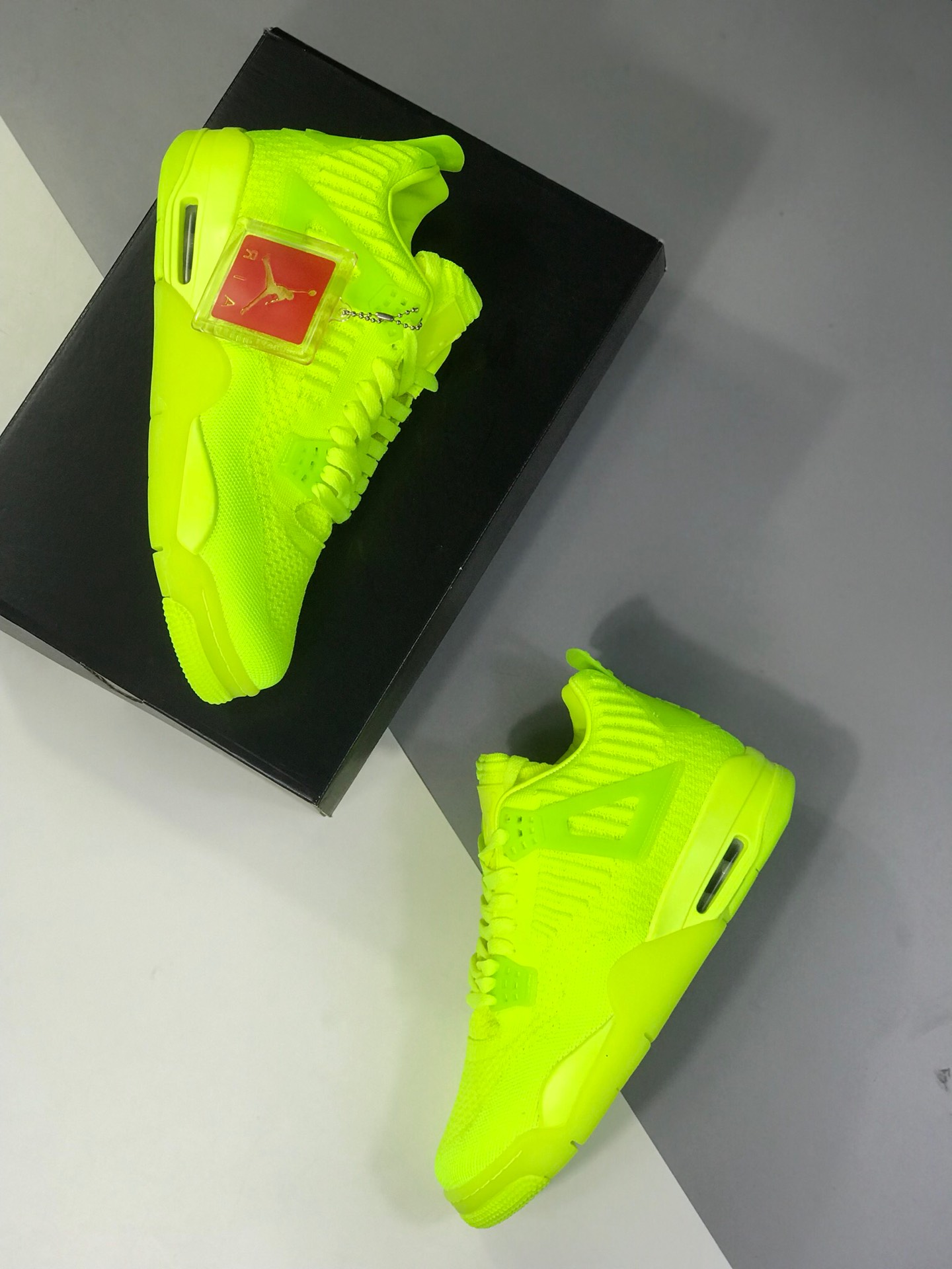 220莞产外贸订单 性价比版本Air Jordan 4 Flyknit ”Hyper Royal”果冻编织绿全 Flyknit