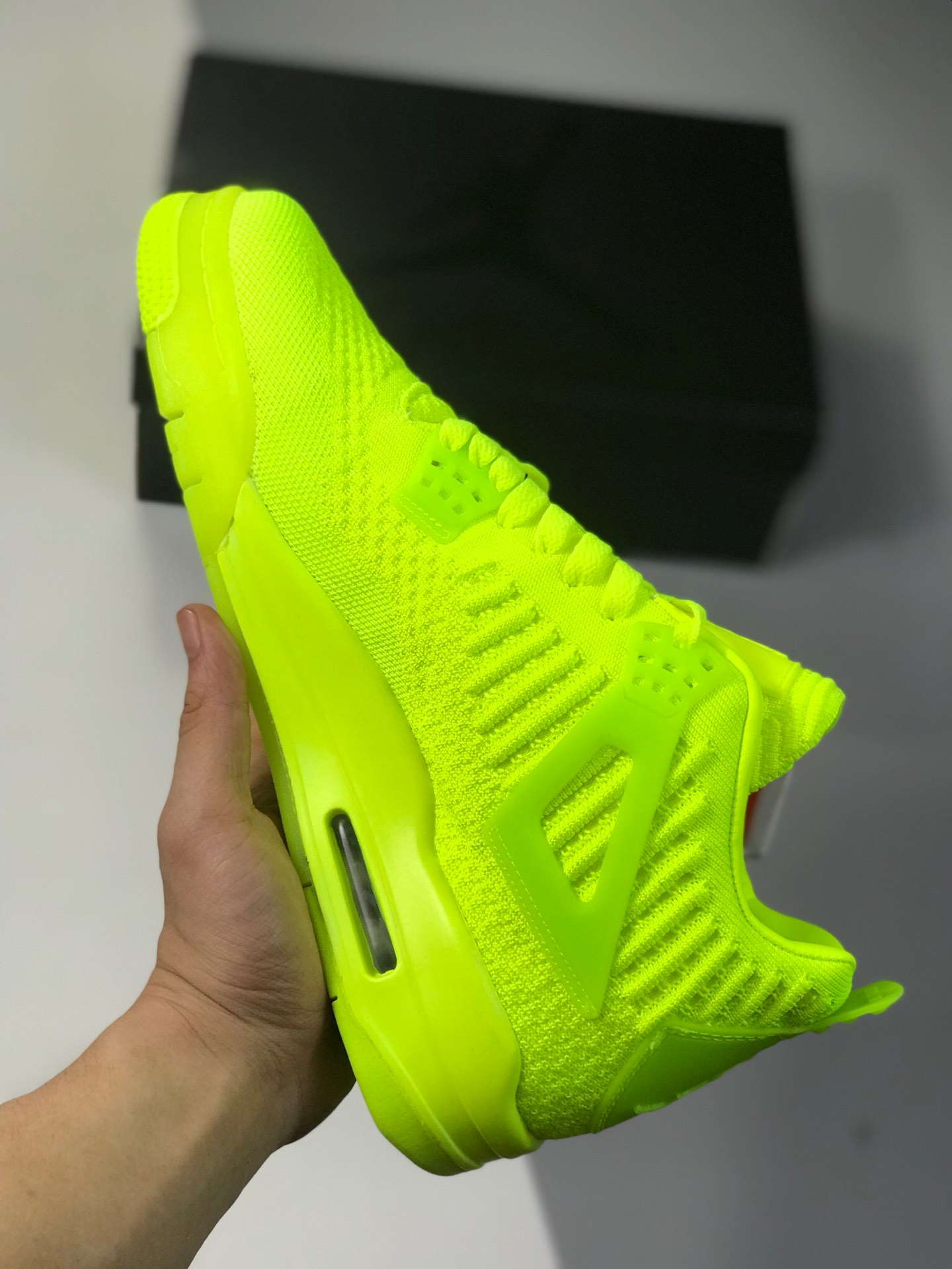 220莞产外贸订单 性价比版本Air Jordan 4 Flyknit ”Hyper Royal”果冻编织绿全 Flyknit