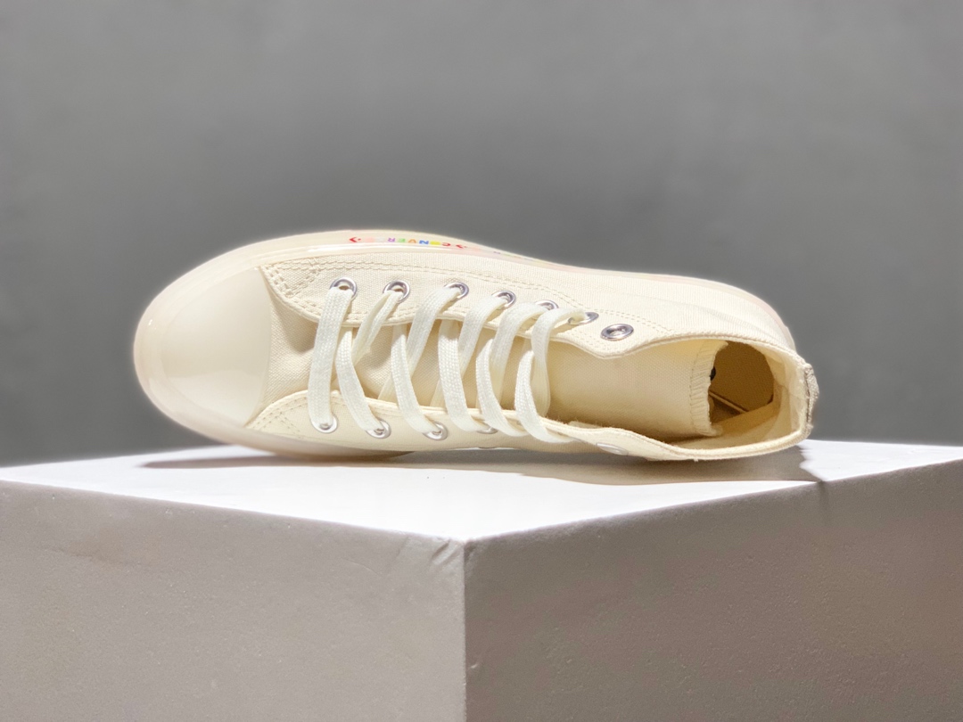 170Converse Chuck Taylor All Star Glow 1970s 夏季彩虹串标 果冻透明底 高帮