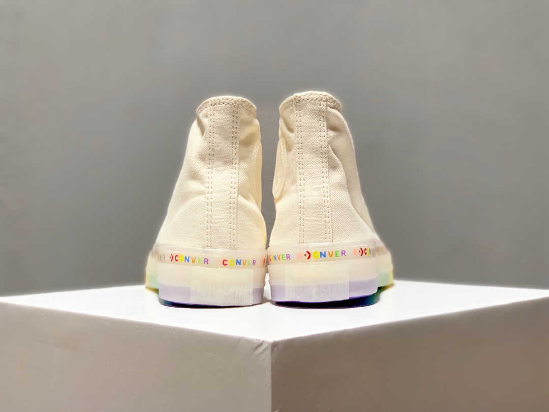 170Converse Chuck Taylor All Star Glow 1970s 夏季彩虹串标 果冻透明底 高帮