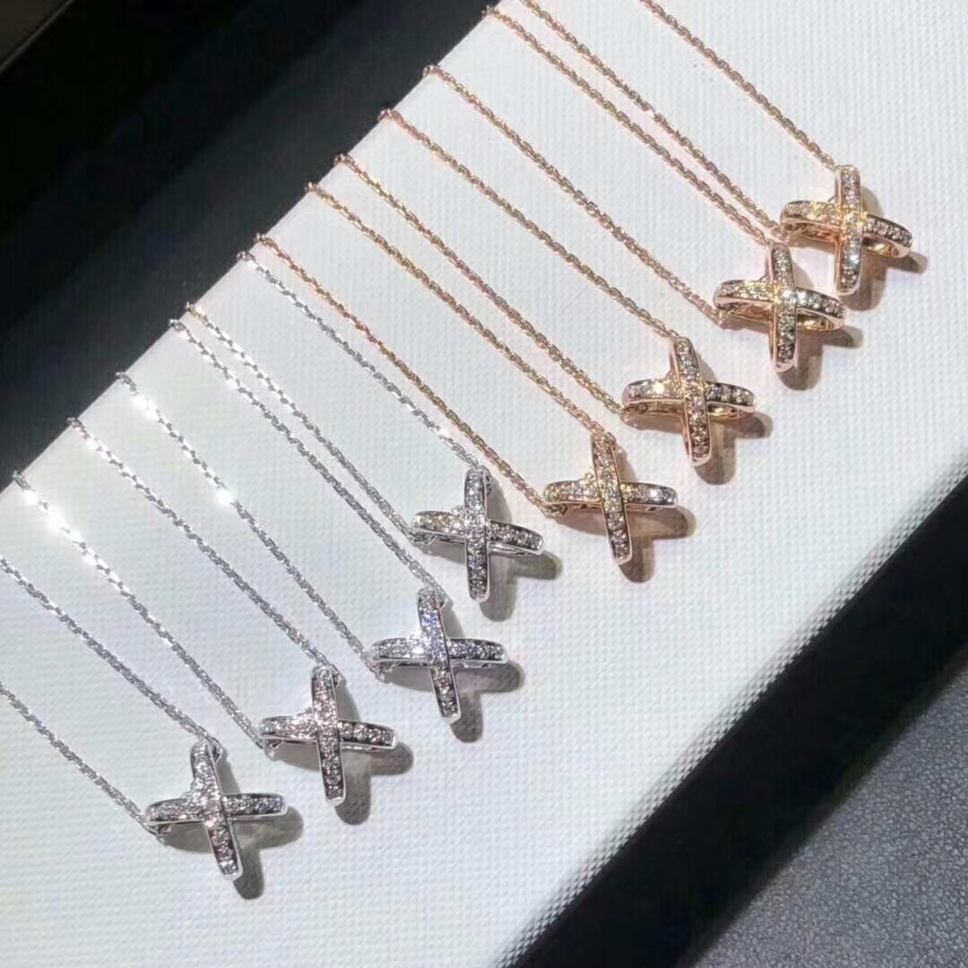 NO:103824,Rebate High-version Shangmei Paris CHAUMET Liens series Cross Necklace Ring-series Life necklace Platinum/Rose Gold ② Color, Shangmei, Chaumet, necklace19860909回货 高版本尚美巴黎CHAUMET Liens系列 交叉 项链 缘系一生项链 白金/玫金②色,尚美,chaumet,necklace,Jewelry