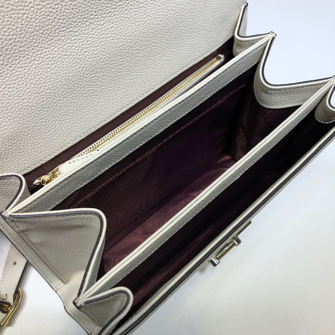 GUCCI古驰马衔扣1955系列荔枝纹皮肩背包576388