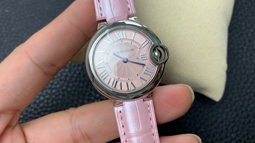 v6 blue balloon 33mm pink quartz crocodile leather model