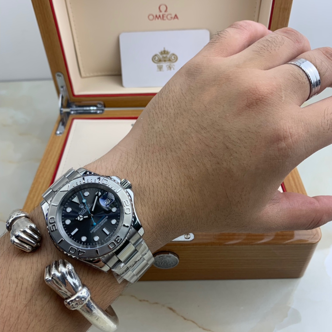 NO:154121,Royal real shot Rolex yacht series gray yacht men's watch, Rolex19860909皇家实拍 劳力士游艇系列灰游艇男款腕表,,rolex,Watch