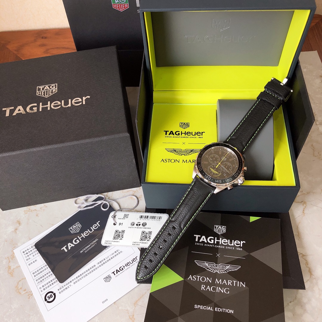 Caja de lotes ¡Nuevo modelo con buena apariencia! Tagheuer TAG Heuer F1 serie GULF edición especial Aston Mar…