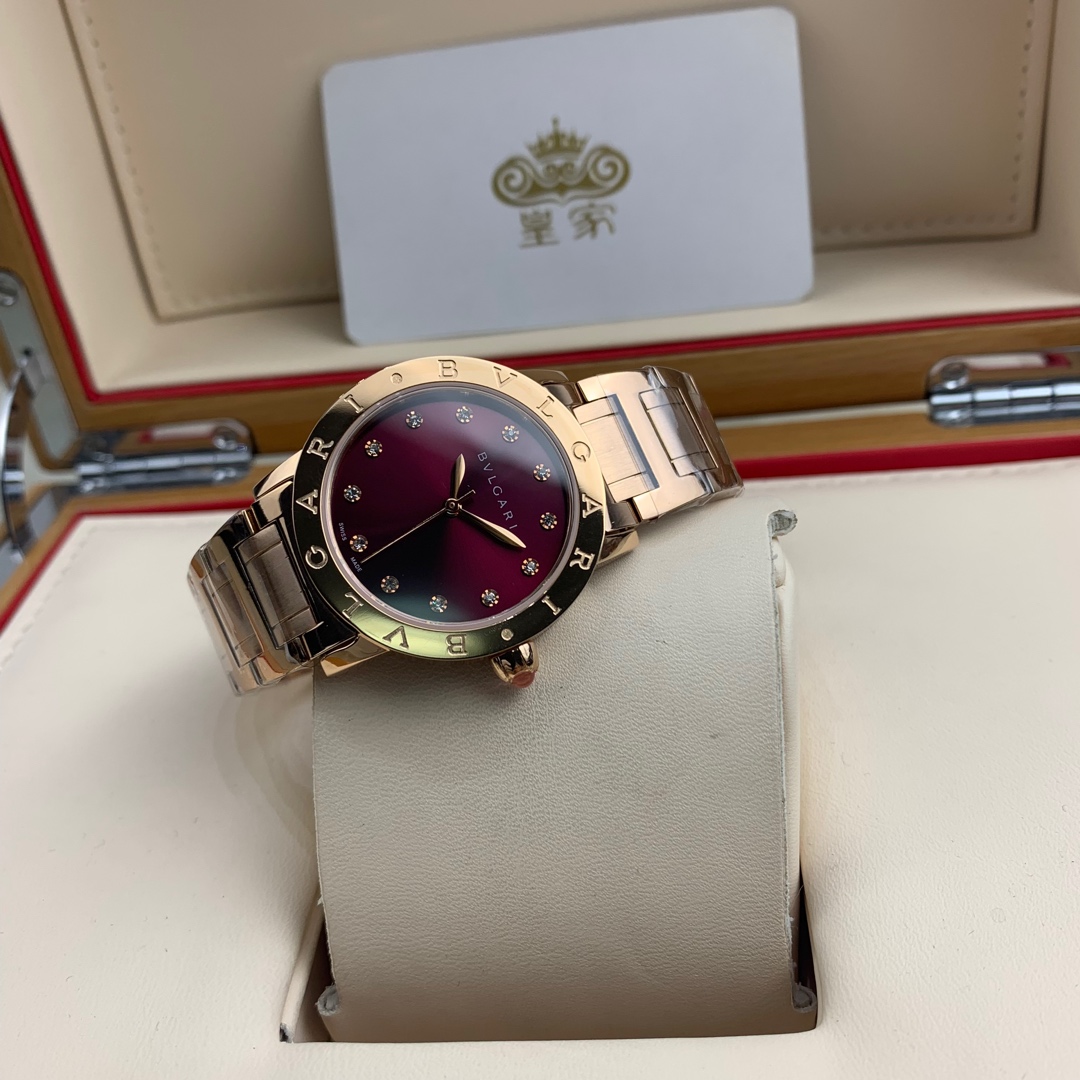 Bvlgari 皇家 宝格丽女款全玫瑰金腕表