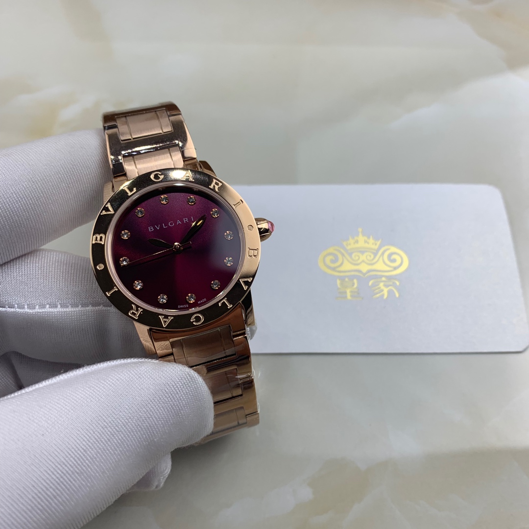 Bvlgari 皇家 宝格丽女款全玫瑰金腕表