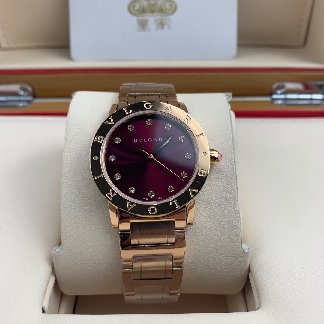 Bvlgari 皇家 宝格丽女款全玫瑰金腕表