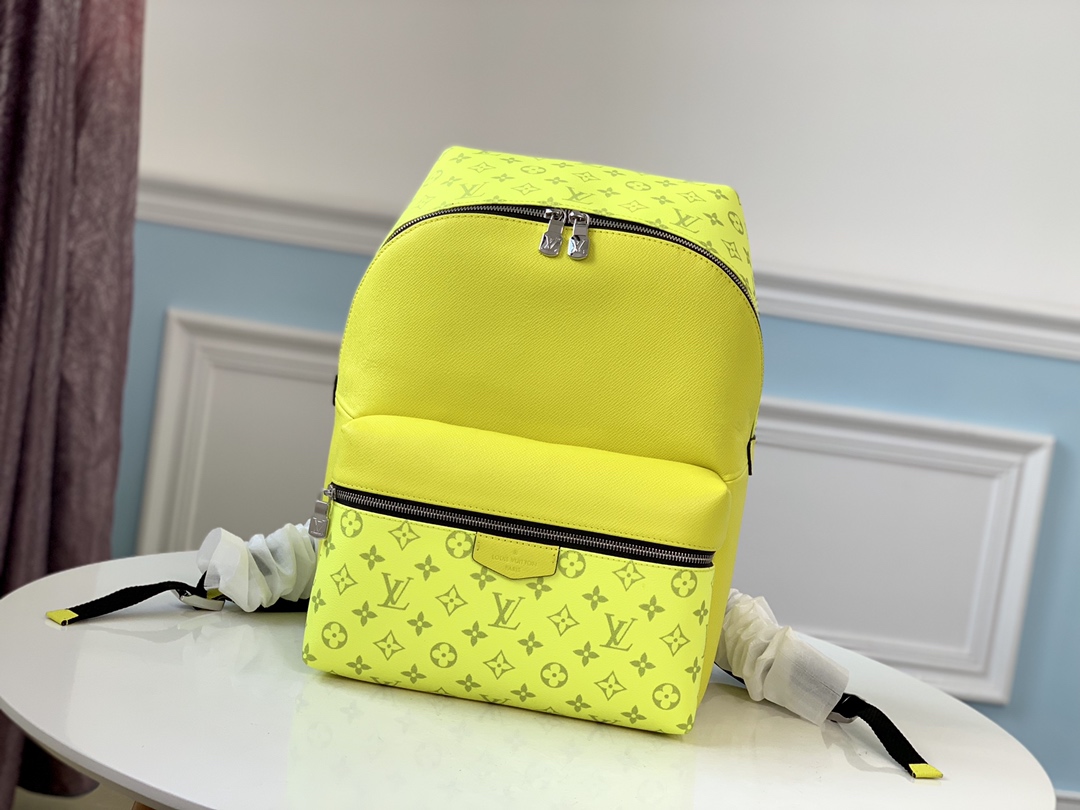 Louis Vuitton Taigarama Discovery Backpack PM M30228 Jaune Lime Green