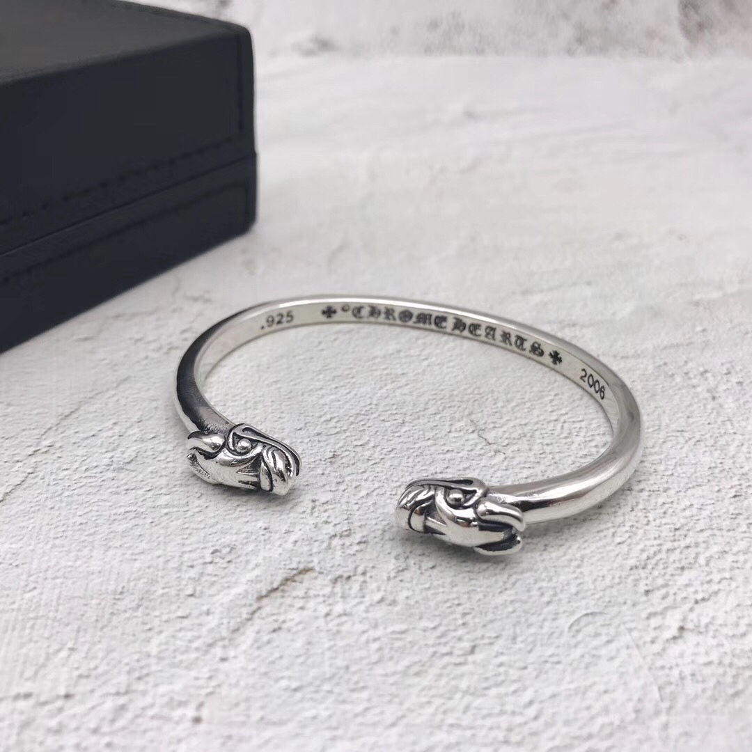 NO:106544,Croxin double-head opening bracelet, jewelry quality, chrome hearts, bracelet19860909克罗心双龙头开口手镯,饰品精品,chrome hearts,bracelet,Jewelry