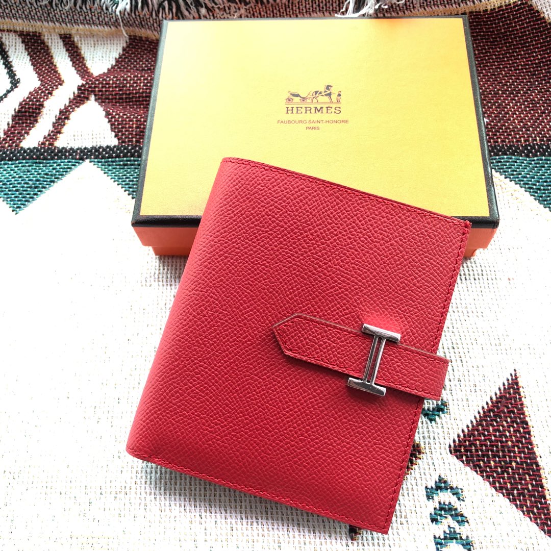 NO:674567,Bearn short clip Epsom in stock, color bright red, size 12cm/10cm, H wallet, wallets19860909Bearn 短夹 Epsom现货 颜色大红 size12cm/10cm,H 钱包,wallets,欧美剧