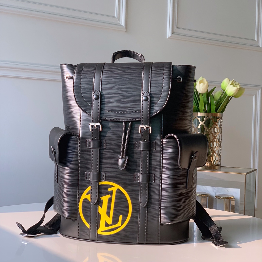 Louis Vuitton LV Christopher Bags Backpack Yellow Epi