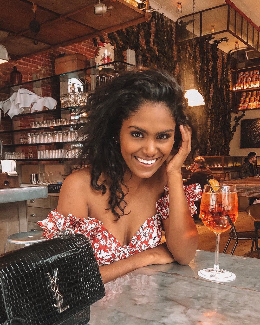 YSL Sunset 22CM 鳄鱼纹日落包 442906黑色/银扣