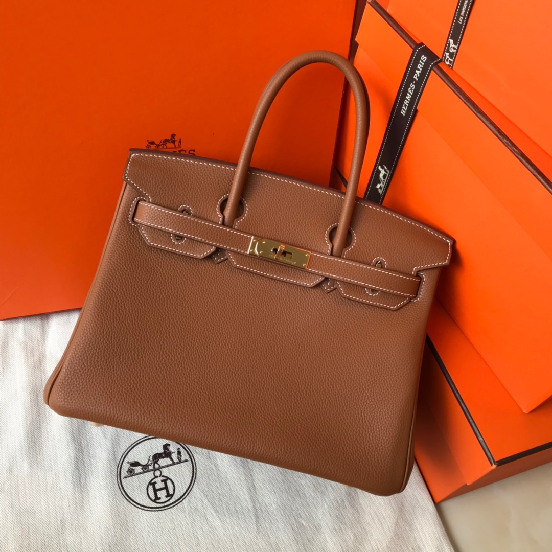 birkin35cm piel togo amarillo tierra hebilla dorada y plateada