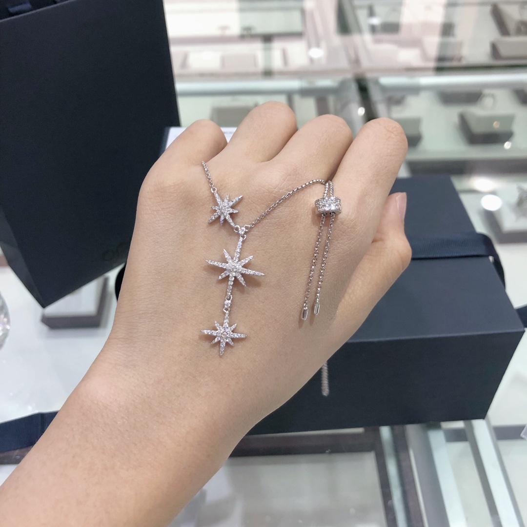 NO:104361,APM Monaco925 sterling silver small red book recommendation silver inlaid crystal diamond light luxury double meteor necklace female hexagram clavicle chain pendant silver necklace simple, Apm necklace, necklace, pure silver19860909APM Monaco925纯银小红书推荐 银镶晶钻轻奢双流星项链女六芒星 锁骨链吊坠银颈链简约,Apm项链,necklace,pure silver,Jewelry