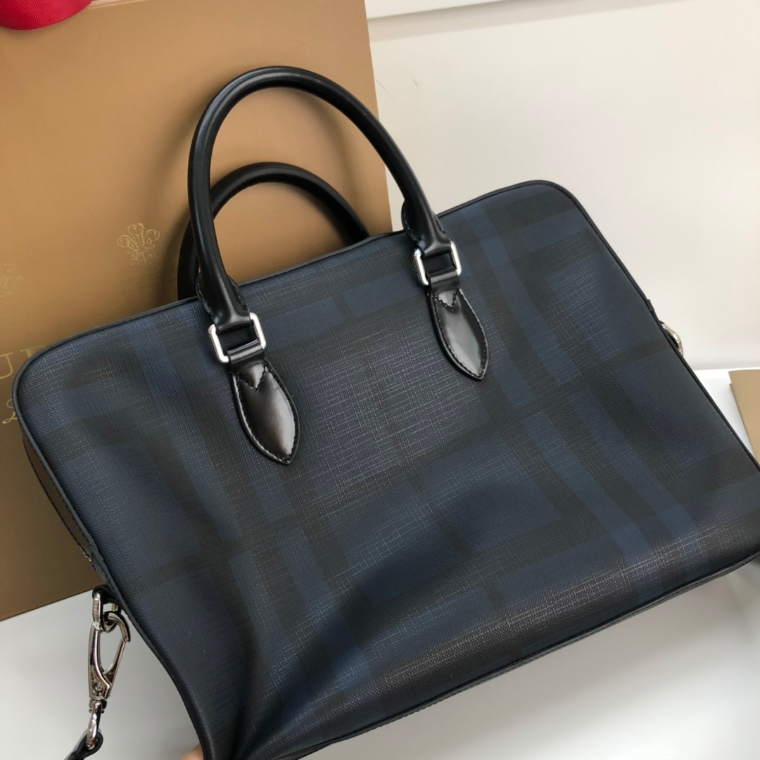 Burberry Briefcase Dark navy check business