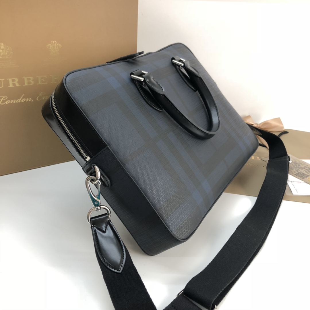 Burberry Briefcase Dark navy check business