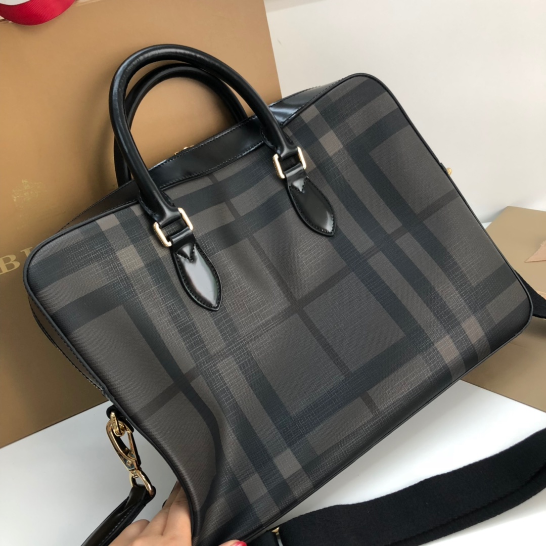 Burberry Briefcase Black Check business