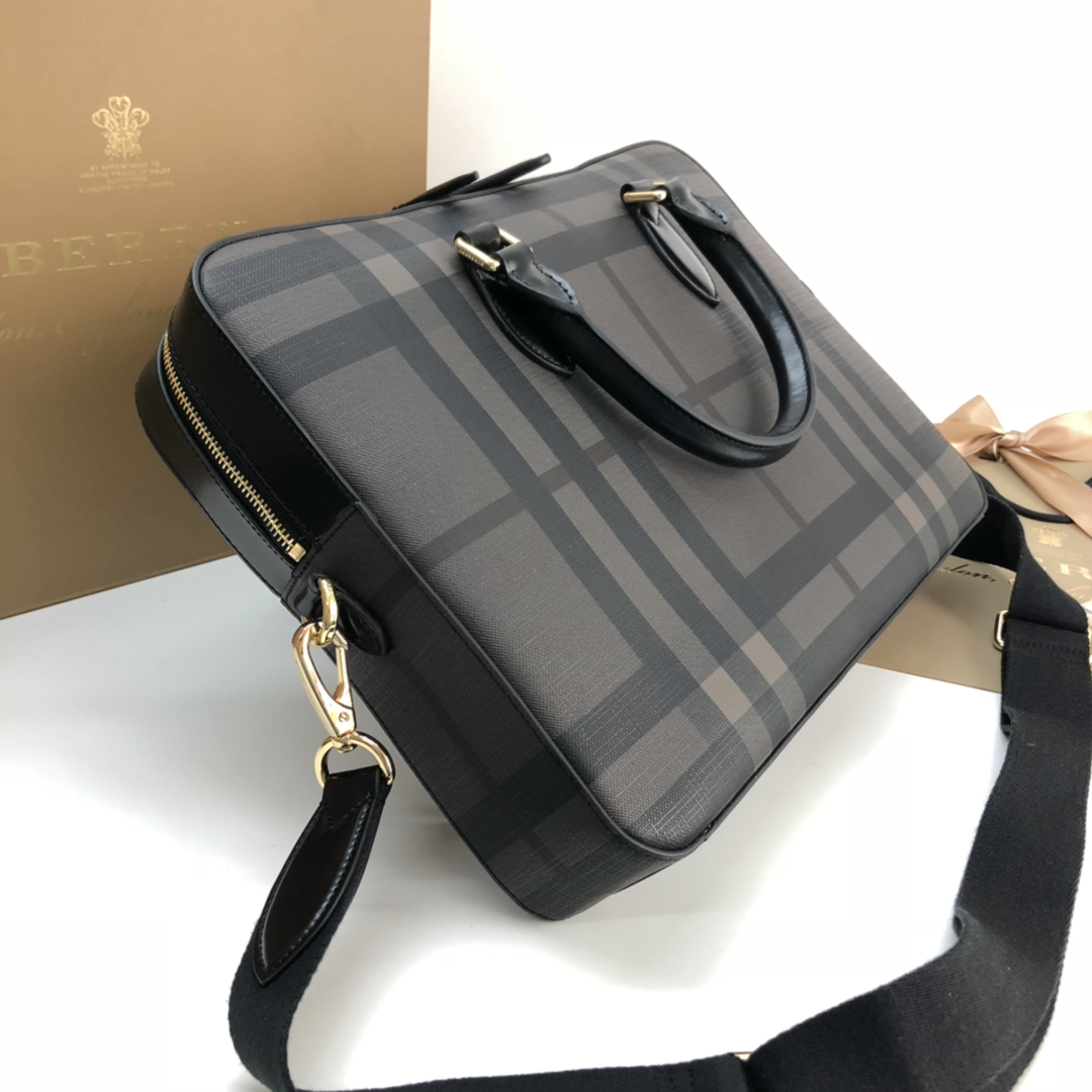 Burberry Briefcase Black Check business