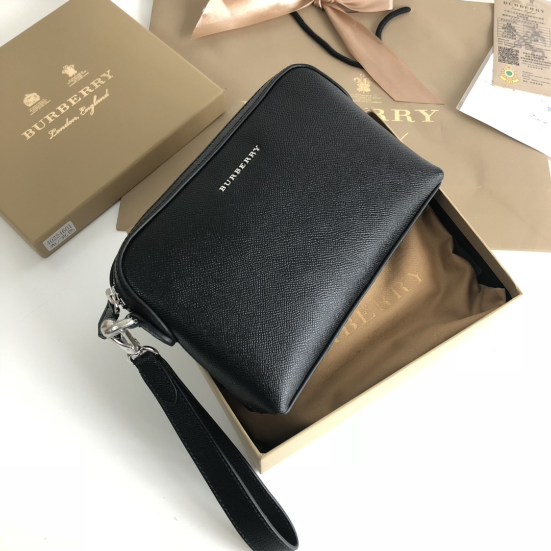 Burberry Zip Pouch Black 25x14cm everyday