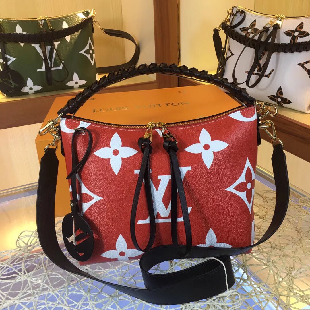 Louis Vuitton M55090 Monogram Red 25-21-15 shoulder everyday