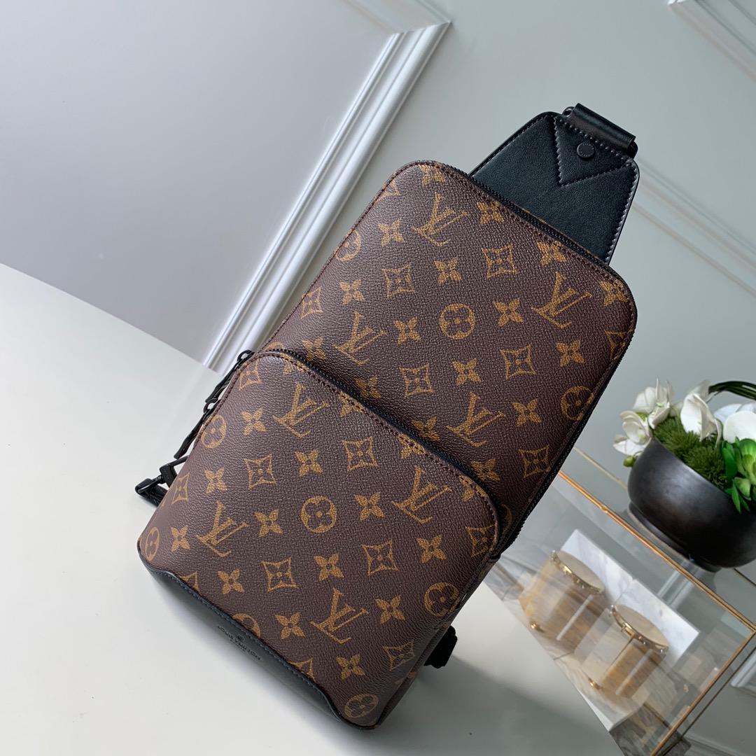 Louis Vuitton LV Avenue AAAA
 Crossbody & Shoulder Bags Silver Weave Damier Graphite Canvas Cowhide Fabric Casual m41719