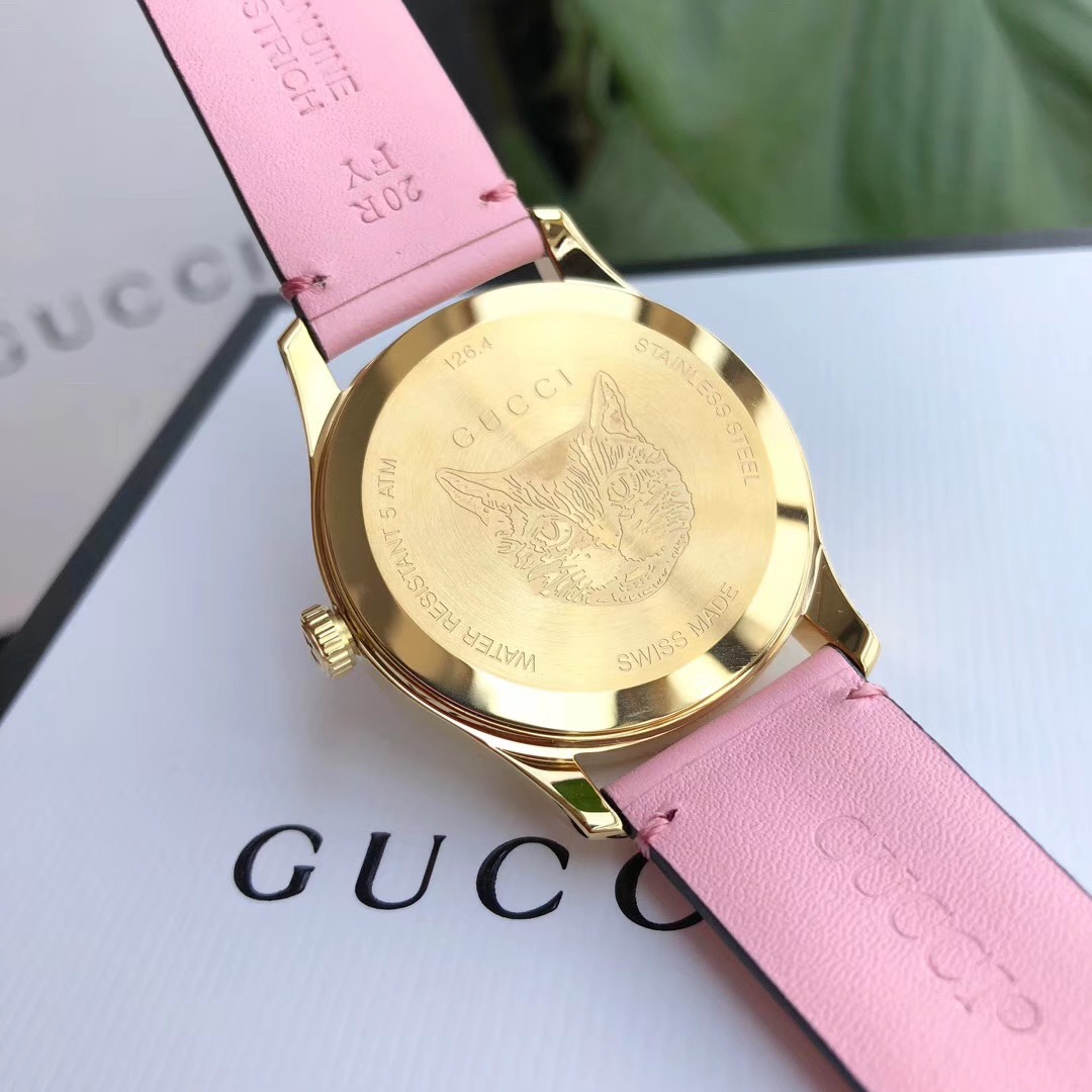 Gucci 古驰虎头猫头 阳光照耀下的彩色四色宝石Gucci2019巴塞尔表款 热门款石英女表