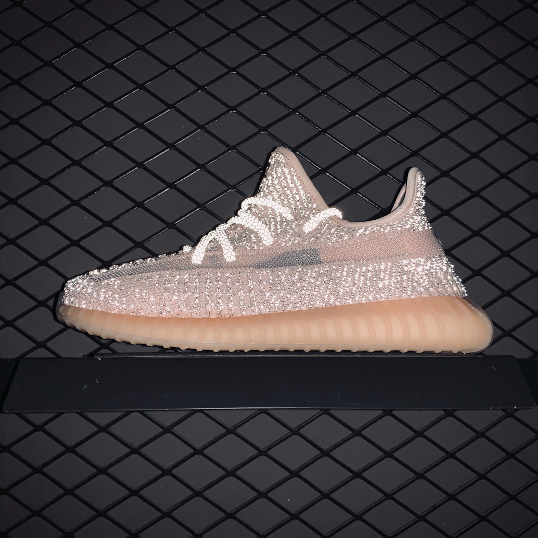Mom Benefits AD Adidas Yeezy Boost 350V2 Yeezy FV5666 Pink Reflective 5