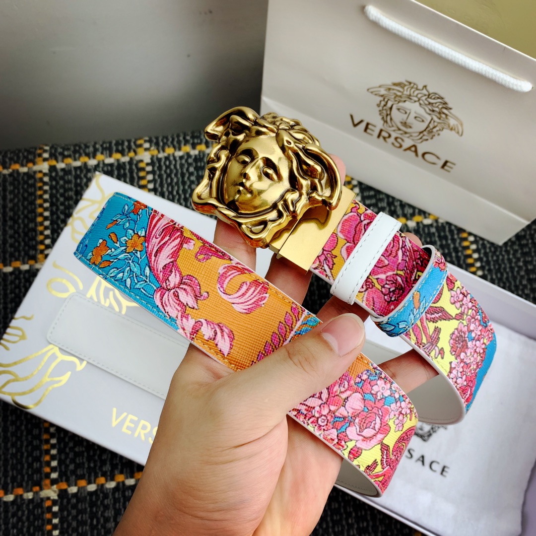 [Versace Belts]Versace width 4.0cm New original original This double-sided bel