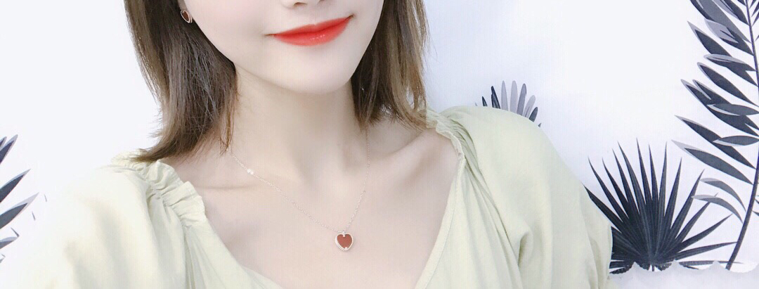 NO:102863,Necklace 108 earrings VCA Classic red heart set rose gold   red agate, goddess Zhao Liying same style, don't turn back rate too high, love necklace with earrings set is super beautiful, cute, sexy, fashionable, completely OK necklace earrings, Vac necklace, necklace19860909项链108耳钉VCA 经典红心套装玫瑰金色 红玛瑙 女神赵丽颖同款 回头率不要太高哦爱心项链搭配耳钉套装超级美 可爱 性感 时尚 完全ok项链 耳钉,Vac项链,necklace,Jewelry