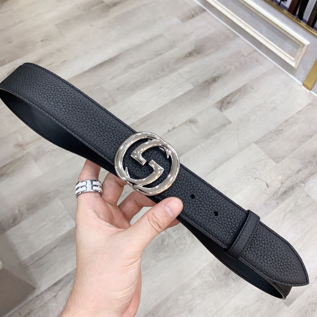 配全套包装盒Gucci古奇官网爆款正品规格原单品质进口头层togo荔枝纹手感极佳颗粒感40mm复古双G做