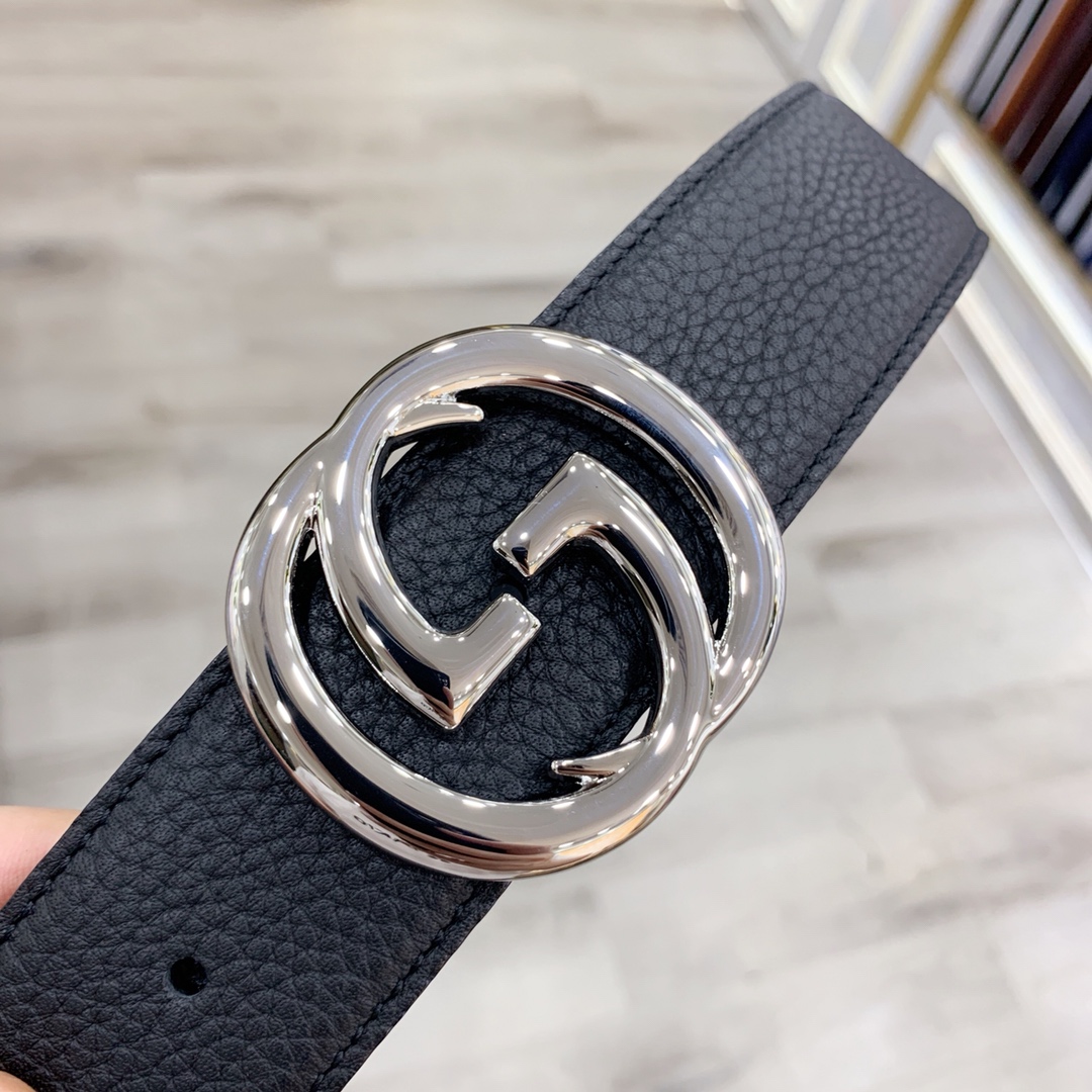 配全套包装盒Gucci古奇官网爆款正品规格原单品质进口头层togo荔枝纹手感极佳颗粒感40mm复古双G做