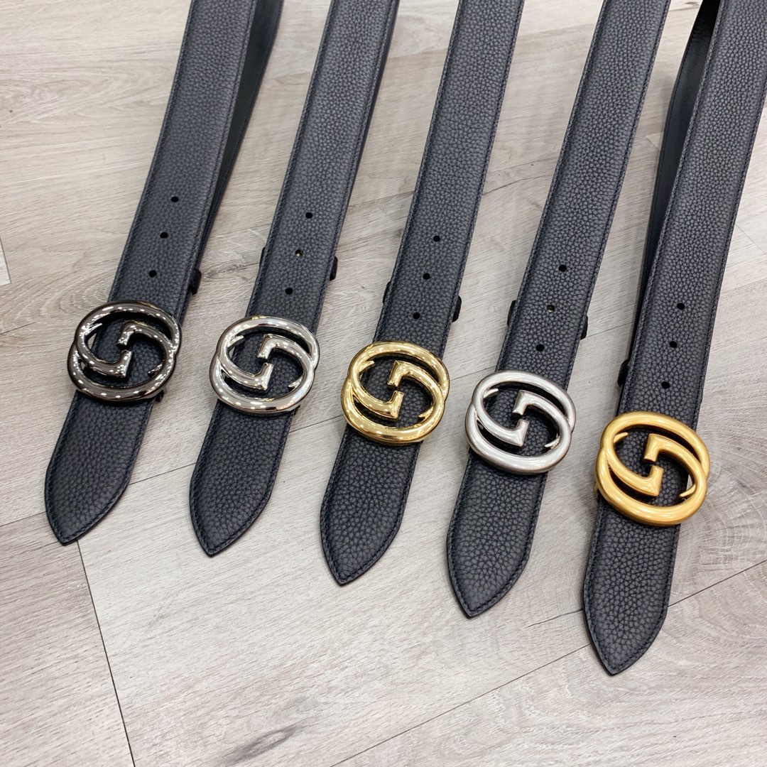 配全套包装盒Gucci古奇官网爆款正品规格原单品质进口头层togo荔枝纹手感极佳颗粒感40mm复古双G做