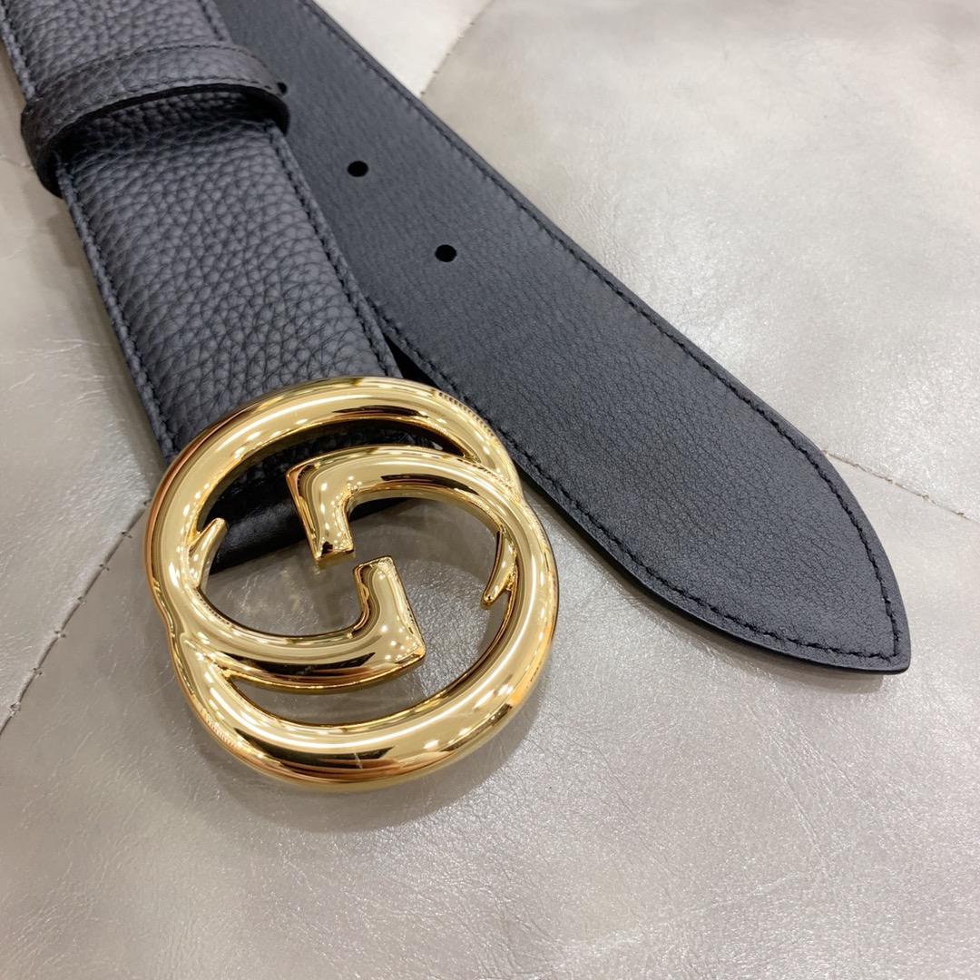 配全套包装盒Gucci古奇官网爆款正品规格原单品质进口头层togo荔枝纹手感极佳颗粒感40mm复古双G做