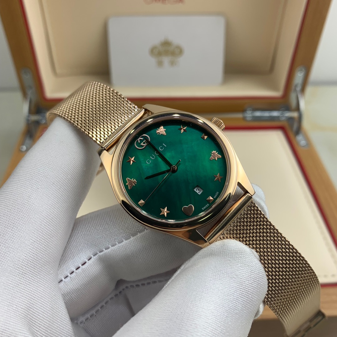 Gucci 皇家 古驰绿盘女款腕表
