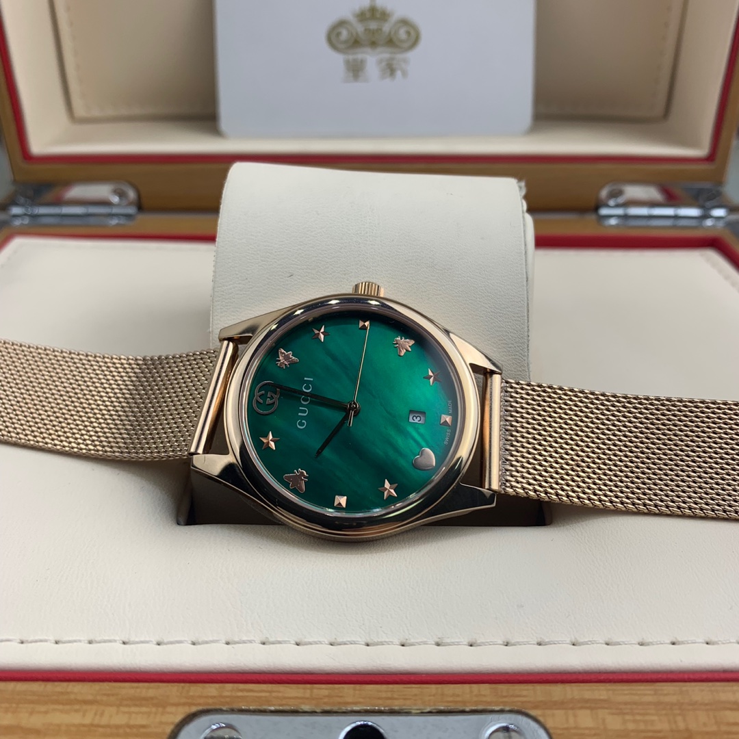 Gucci 皇家 古驰绿盘女款腕表