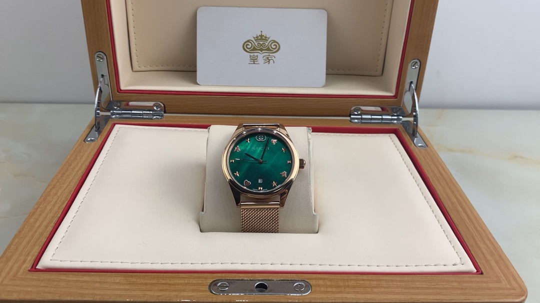 Gucci 皇家 古驰绿盘女款腕表视频欣赏