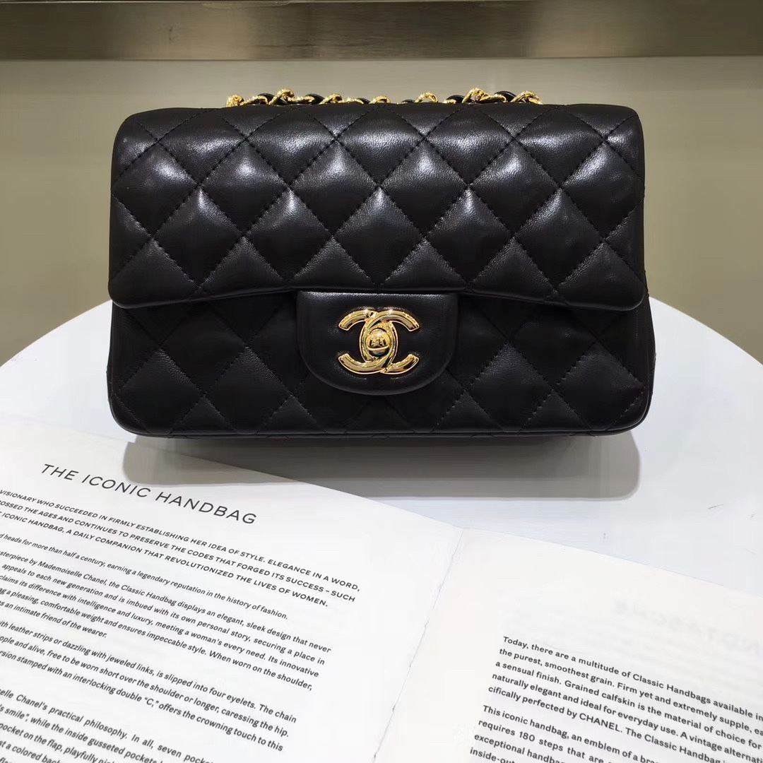 CHANEL CF Mini 20cm imported lambskin, small bag with big charm, classic and versatile