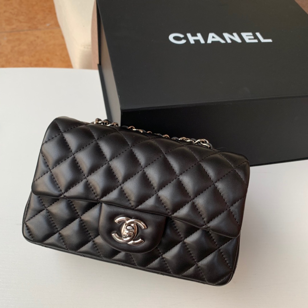 CHANEL CF Large Mini 20cm Imported Lambskin Small Bag Big Charm Classic Versatile