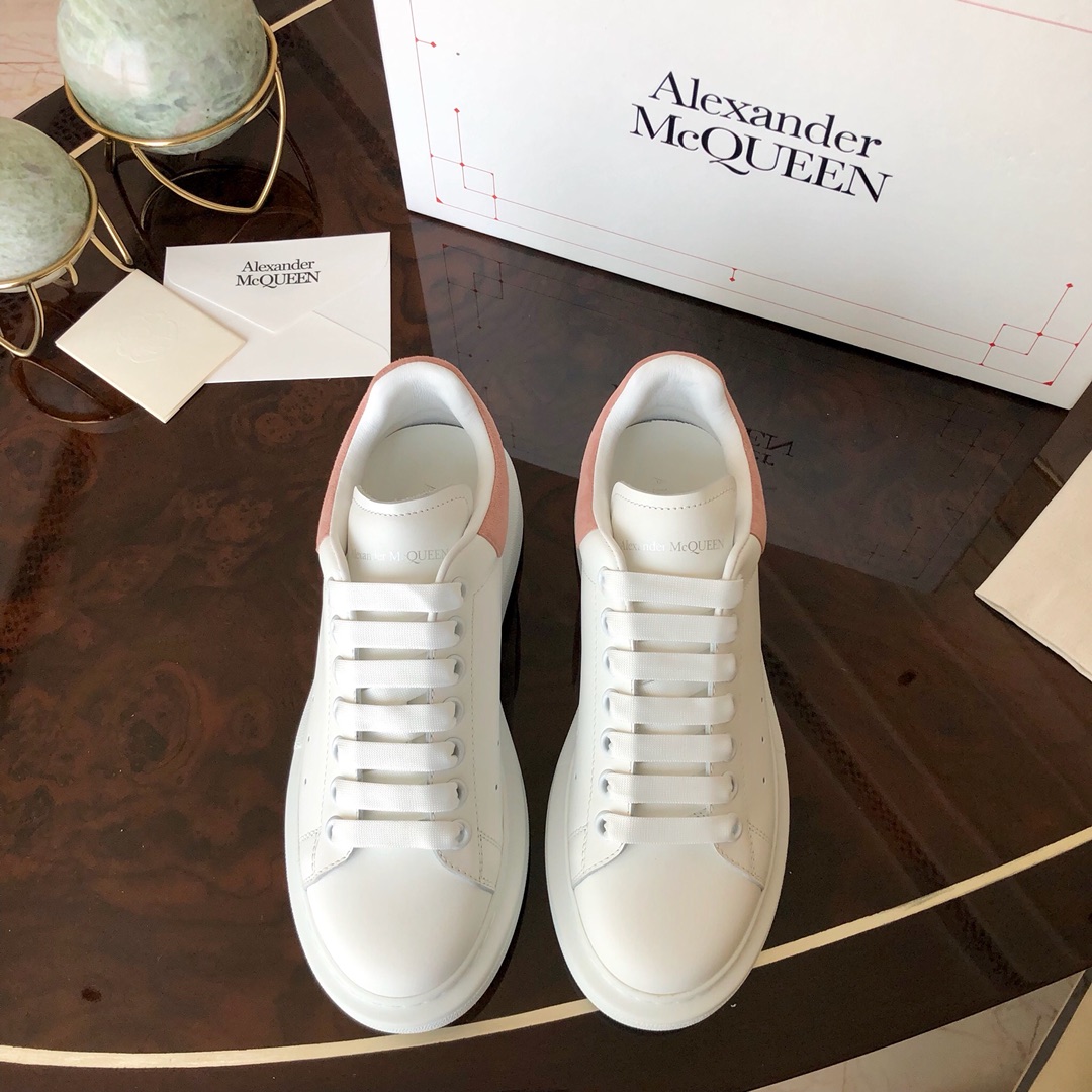 Alexander McQueen Skateboard Shoes Most Desired
 White Women Men Cowhide Sheepskin Silk